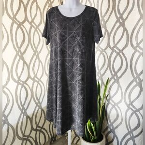 Lularoe Geometric Patterned Black and White Dress